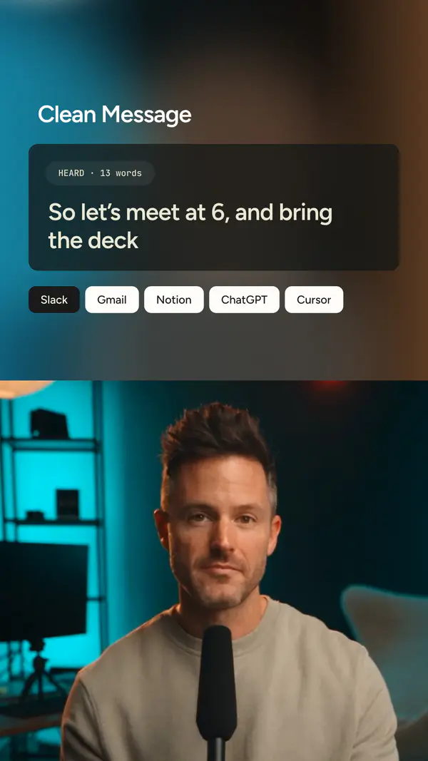 And it turns that into a clean message right inside whatever app you’re using